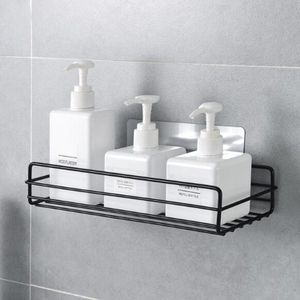 Wall Mounted Bathroom Shelf Floating Shelf Shower Shampoo Hanging Holder  Rack Punch-Free Self-Adhesive Wall Storage Organizer 