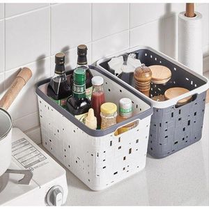 1PC Large Hollow Plastic Multipurpose Storage Baskets / Household Basket Organizer / Bathroom Kitchen Organizer Basket / 31*22*18cm