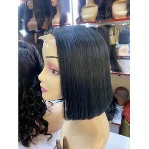 Closure human blend bob wig 