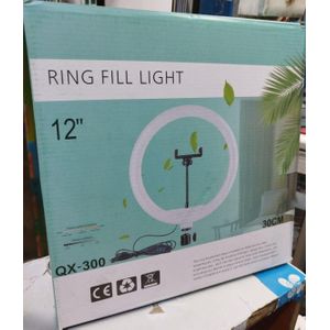  12-Inch LED Ring Light with Adjustable Stand for Video Creation and Makeup Tutorials