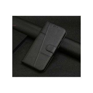 Samsung Galaxy A17 Executive Leather Wallet Flip Cover – Magnetic Stand Shockproof Case (Black)