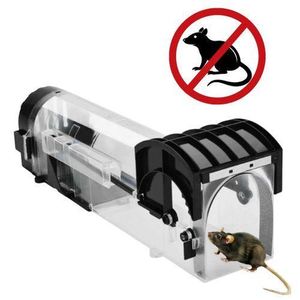 Humane Smart Mouse Rat Trap – Reusable Transparent Live Catch Rodent Cage for Home Office No-Kill, Safe for Pets Kids Mice Hamster Rodent Repellent Bait Station Friendly