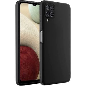 Soft Silicone Slim Fit Cover Anti-Scratch Shockproof Case for Samsung Galaxy A12 - Black