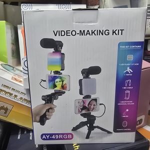Ay49 RGB Professional Content Kit RGB Light Microphone Tripod Stand for Mobile Creators