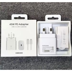 Samsung  45 Watts Super Fast Charger Adapter With Type C To C Output For Galaxy A06, A16, A26, S24 Ultra, A36, A56, A05, A05s, A14, A15, A23, A24, A25, A33, A34, A35, A53, A54, A55, A07, A17, S25 Ultra, S26 Ultra