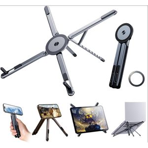Adjustable Laptop Stand, 3-in-1 Magnetic Foldable Stand for Laptop, Tablet & Phone