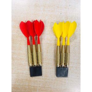 A Pack Of 6 Darts With Steel Tip (28gms & 30gms) red and yellow