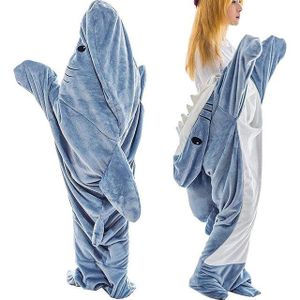 Cute Shark Print Plaid Womens Pajamas Autumn Couple Winter