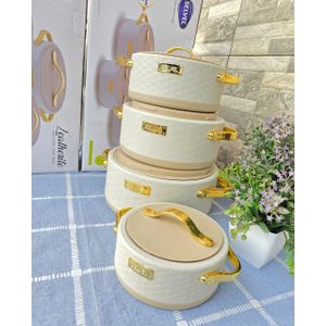 4PCS Leatherite Hotpot Set – Insulated Hotpot Tableware