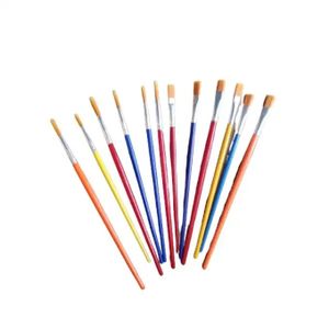 1set/10pcs Multifunctional Flat Paintbrushes Liner Brushes