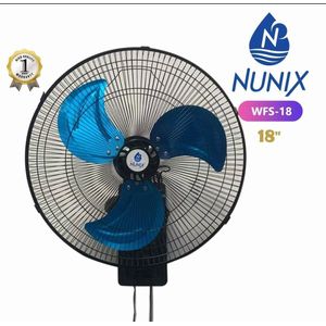Nunix Nunix-1Inches Wall Fan WFS-18, high-speed oscillating wall fan with durable blades, energy-efficient motor, adjustable tilt, remote control support, whisper-quiet operation for home, office, or workshop cooling