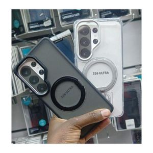 Magsafe2 Magnetic Matte Case for Samsung Galaxy S26 Ultra – Military-Grade Drop Protection, Slim Anti-Fingerprint Translucent Wireless Charging Cover (Matte Black Edges)