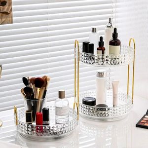 360° Rotating Makeup Storage Rack – Multi-Layer Cosmetic Organizer for Vanity, Bathroom & Home