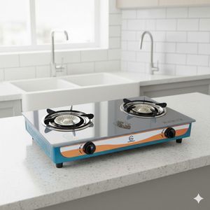 Eurochef 2 Burner Glass Top Gas Cooker