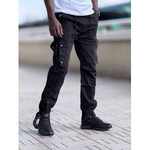 Black button down unisex cargo pants