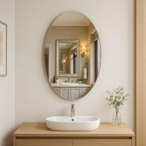 Frameless Peel & Stick Unbreakable Wall Mirror