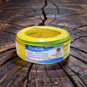 Evin  Yellow Green 2.5mm Single Core High Conductivity Corrosion Resistant Indoor Electrical Wiring Cable