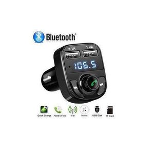 Bluetooth. Car FM Modulator – Wireless In-Car FM Transmitter With Dual USB Fast Charging, Hands-Free Calling, TF Card Slot, AUX Support, LED Display – 12V/24V Car Charger Audio Adapter For All Vehicles – Bluetooth Music Streaming,