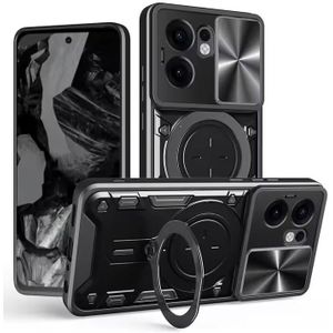 Hard cover For Oppo Reno 15F with a Rotating Stand Holder and Lens Protection 