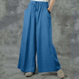 Plus Size Pants for Women Wide Leg Palazzo High Waisted Lounge Pant Smocked  Pleated Loose Fit Trousers Casual Pants 