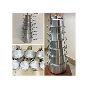 Heavy Stainles Aluminium Cooking Pot Sufuria-14 Pcs