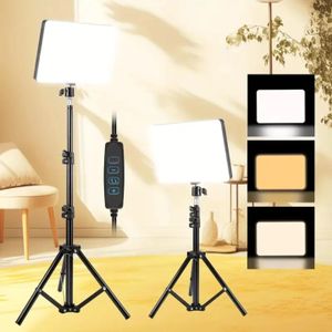 Smart dimmable 3 colors square panel beauty live photo video light studio photography fill light video light