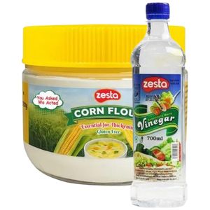 Zesta 250g JAR CORN FLOUR + 700ml VINEGAR _ Gluten Free + Distilled