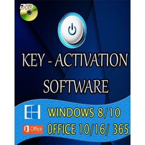 Microsoft  LICENCE & ACTIVATION KEY for Windows (8, 10, 11) and Office (10,16,19)- KMS on DVD
