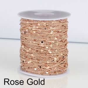 33 Feet Curb Link Chain with Spool Rose Gold Twisted Link Chains Bulk with  4mm Jump Ring and Lobster Clasps for DIY Necklace Jewelry Making