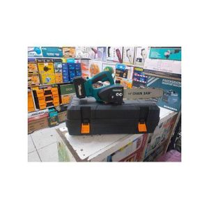 10 Inch Best Powerful Electric CORDLESS CHAINSAW With 2 Batteries - blue