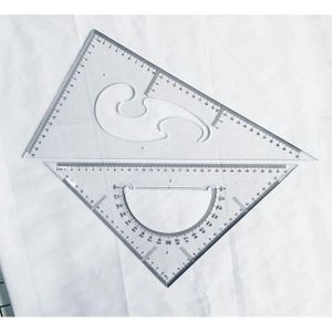 35cm Transparent Set Square – Large Geometry Triangle Ruler for Technical Drawing & Drafting, architecture tools