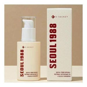 Seoul Secret KSECRET SEOUL 1988 Serum : Retinal Liposome 2% + Black Ginseng, 30ml/1.01fl.oz, 58% Black Ginseng Extract, Retinal Serum, Bakuchiol, VitaminC&3Peptides For Wrinkle Care, Korean Skincare