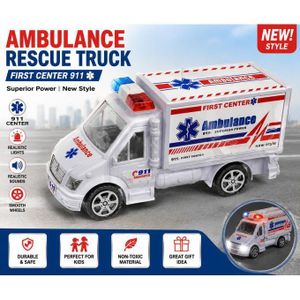 Ambulance Rescue Truck With Lights & Sound – Educational Emergency Vehicle