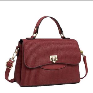Luxury Wine Red Structured Handbag – Women’s Classic Top Handle & Crossbody Bag