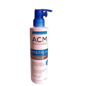 ACM LABORATOIRES DERTMATOLOGIQUE Sensitelial Ultra Rich Cleansing Gel. Gently cleanses, restores the hydrolipidic film, eliminates impurities, smooths, softens, removes blemishes, soothes sensitive skin & hydrates