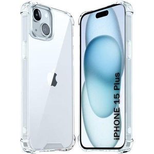 Crystal Clear Hard PC Back Cover Case for iPhone 15 Plus