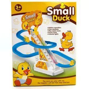 Kids Electric Small Duck Stair Climbing Toy with Music & Lights – Fun Sliding Track Duck Toy for Children (3+ Years)
