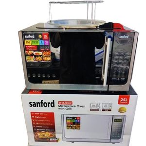 25 Litres Microwave with Grill – Reheat, Cook & Defrost Function-Black