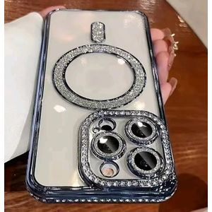 ELECTROPLATED WITH LENS SHINY CASE FOR IPHONE 11 PRO MAX PLUS FOR MAGSAFE PLATING SOFT BLINDING WIRELESS CHARGING BUMPER BACK COVER 
