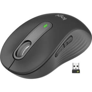 Logitech Signature M650 Bluetooth Wireless Mouse, Silent Clicks, Customizable Side Buttons, Bluetooth, for PC/Mac/Multi-Device/Chromebook - Graphite/Black (910-006253)