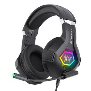 GS450 Gaming Headset Over-ear RGB Light Noise Cancelling Mic Stereo Sound Orthodynamic Drivers Button Controls