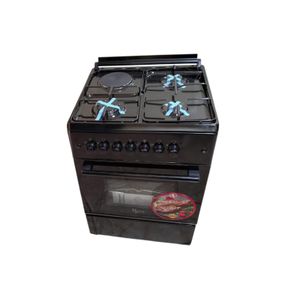 Roch 60x60 Turkey Make 3 gas +1 Rapid Electric Hotplate standing Cooker with Electric Oven -Black