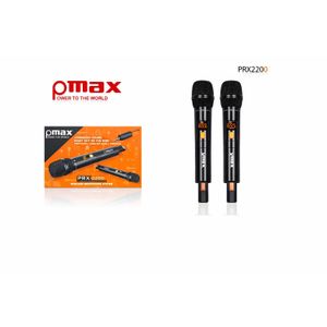 Pmax PRX2200 Wireless Mic Pair – 2 Black Handheld Microphones, Portable Sound for Karaoke, Announcements, Shows