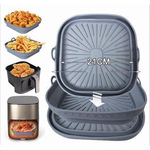Silicone Air Fryer Tray Basket Container Dish