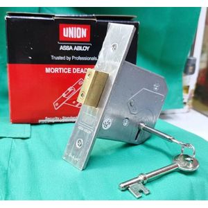 Union 3 Lever Mortice Deadlock - Heavy Duty Security Lock for Metal/Wood Doors & Gates