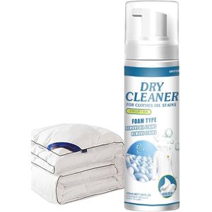 Dry Cleaning Spray for Clothes - Waterless Foam Type Stain Remover for Oil and Grease Stains