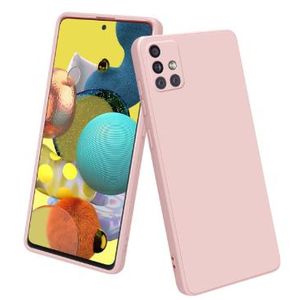 Soft Silicone Back Cover for Samsung Galaxy A51 - Pink, anti-fingerprint, anti-scratch, durable silicone case