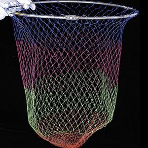 Generic 2-4M Nylon Fish Net Real Aluminum Fish Live Fishing Cage Basket  Collapsible Carp Fishing Tool Small Mesh