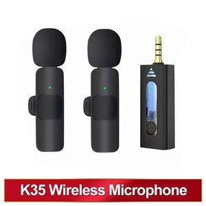 Portable Mini Lapel K35 Wireless Microphone Plug Play Mics For Iphone & Android