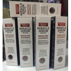 American Dream Miracle Face Serum with Vitamin C Salicylic acid & Hyaluronic Acid. Removes Blemishes, Imperfections, Wrinkles, Fine Lines, Is Anti-Aging, Hydrates, Smooths & Brighten
